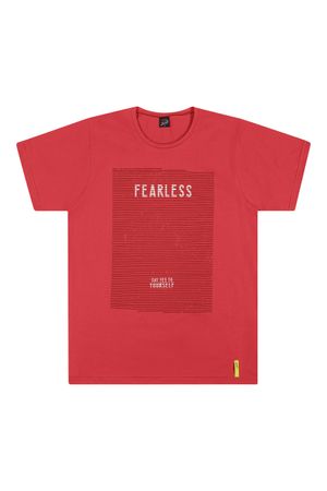 Camiseta Listras Fearless Beats Juvenil Vermelho