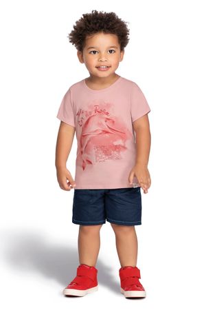 Camiseta Infantil Unissex Eco Corantes Naturais Colorittá Rosa Claro
