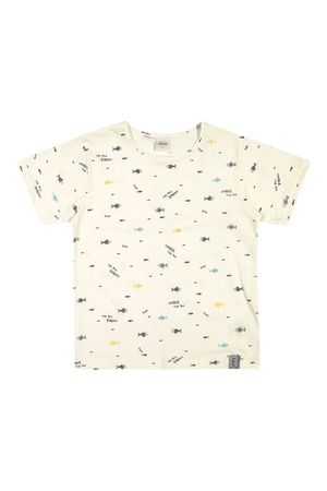 Camiseta infantil unisex peixinhos Elian Bege