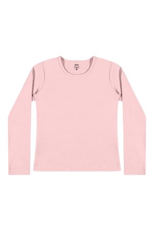 Blusa Feminina Infantil Manga Longa Elian Rosa