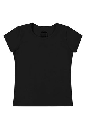 Blusa Infantil Menina em Cotton Elian Preto