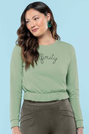 Blusão Feminino Infinity Marialícia Verde Claro