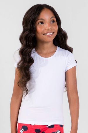 Blusa Infantil Menina em Cotton Elian Branco
