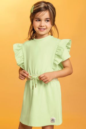 Vestido Infantil Menina Curto Authentic Colorittá Verde Claro
