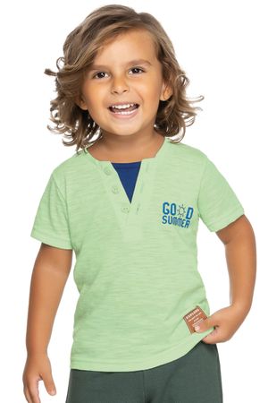 Camiseta Infantil Menino Good Summer Elian Verde Claro