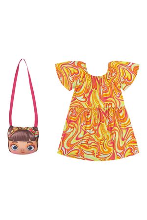 Vestido Infantil Menina Fun Curto Estampado com Bolsa Elian Verde