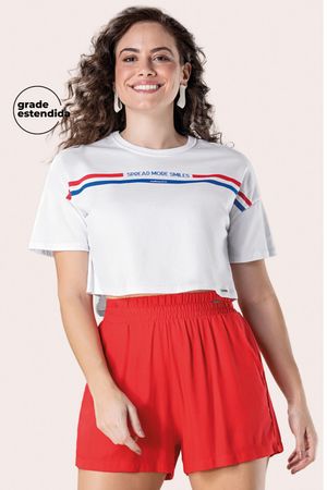 Short Feminino Cós Alto com Bolso Marialícia Vermelho