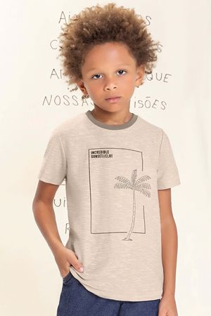 Camiseta Infantil Menino Incredible Sunset Colorittá Bege
