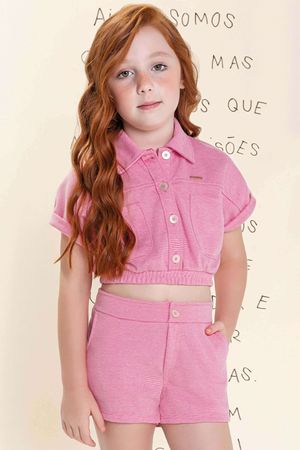Conjunto Infantil Menina Modelagem Diferenciada Colorittá Rosa