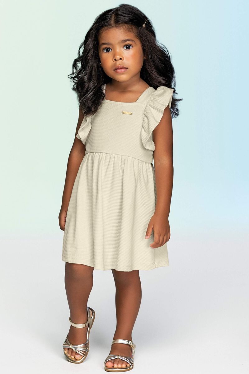 Vestido hot sale infantil bege