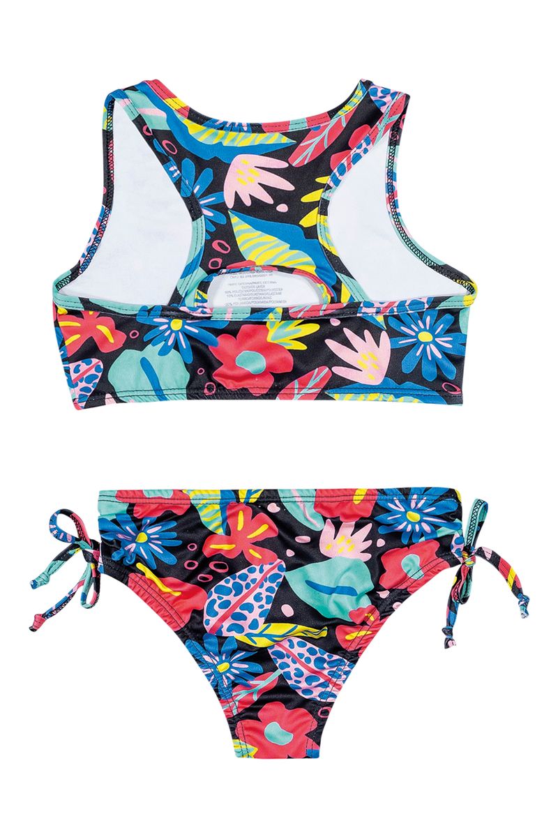Biquíni Infantil Menina Moda Praia Preto - Elian