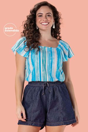 Shorts Feminino Jeans com Bolsos Marialícia
