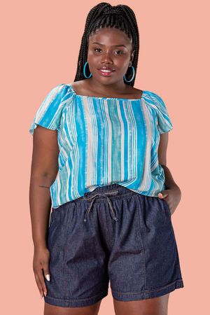 Shorts Feminino Jeans com Bolsos Marialícia