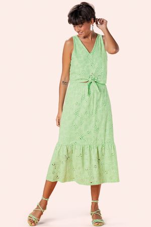 Saia Feminino Marialícia Verde Claro