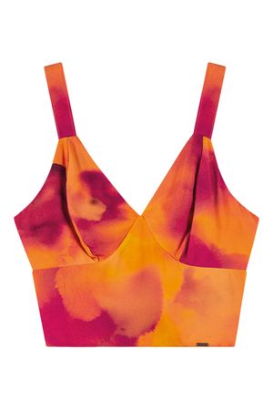 Regata Feminina Estampado Digital com Lastex Marialícia Rosa