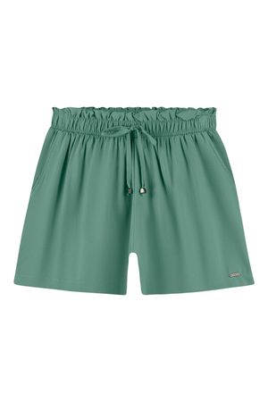 Short Feminino Estampado Listrado Marialícia Verde