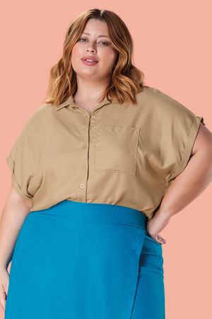 Camisa Feminino Marialícia Bege