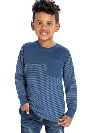 Camiseta Infantil Menino Listrada Elian Azul