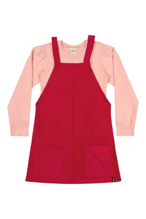 Conjunto Infantil Menina em Push Liso Elian Rosa