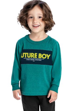 Camiseta Infantil Menino Future Boy Elian Verde