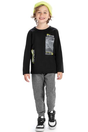 Conjunto Infantil Menino Game Elian Preto