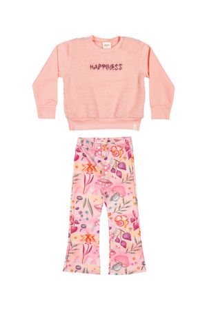 Conjunto Infantil Menina Happiness Elian Rosa