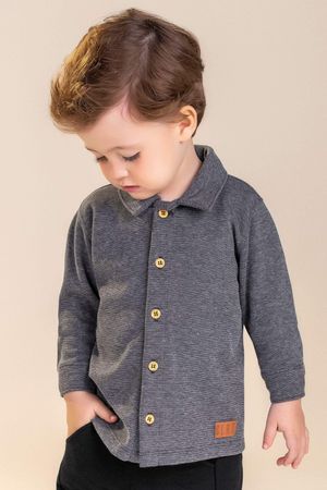 Camisa Infantil Menino com Gola Polo Colorittá Preto