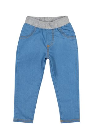 Calça Infantil Menina em Moletom Jeans Colorittá Azul