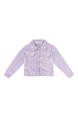 Jaqueta Infantil Menina Box em Pelo Colorittá Lilás