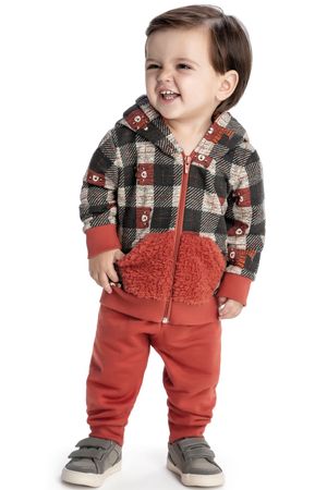 Conjunto Bebê Menino Fun Ursos Elian Laranja