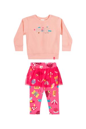 Conjunto Bebê Menina Believe Yourself Elian Rosa