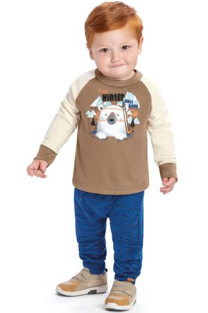 Conjunto Bebê Menino Winter Holidays Elian Marrom