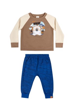 Conjunto Bebê Menino Winter Holidays Elian Marrom