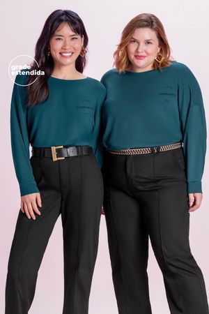 Blusa Feminina Happiness Marialícia  Verde Escuro