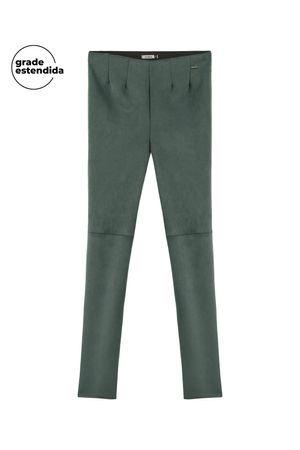 Calça Feminina Legging Suede Marialícia Verde Escuro