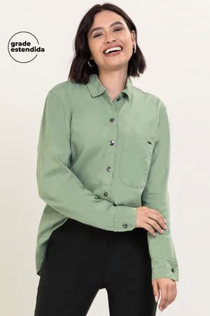 Camisa Feminina em Sarja Marialícia Verde