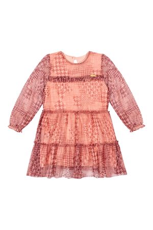 Vestido Infantil Menina Moderno com Tule Colorittá Rosa Claro