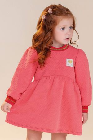 Vestido Infantil Menina Trabalhado Colorittá Rosa