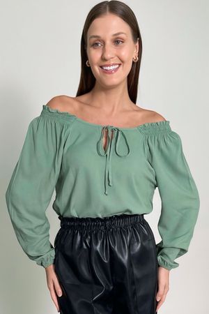 Blusa Feminina Ciganinha Marialícia  Verde
