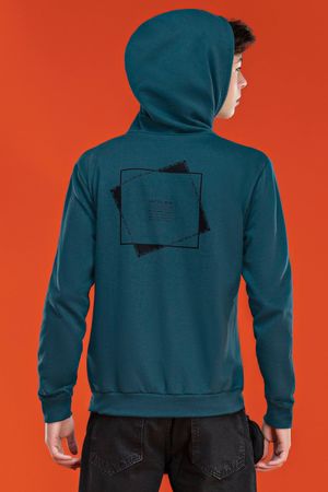 Blusão Juvenil Menino Moletom com Estampa Elian Beats Azul Escuro