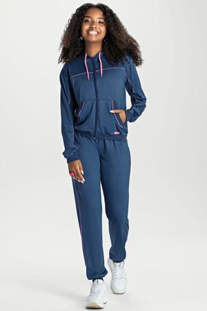 Conjunto Juvenil Menina Filete Detalhe Elian Beats Azul Escuro