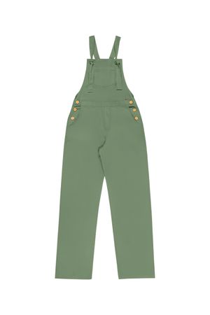 Jardineira Juvenil Menina Ampla em Sarja Elian Beats Verde