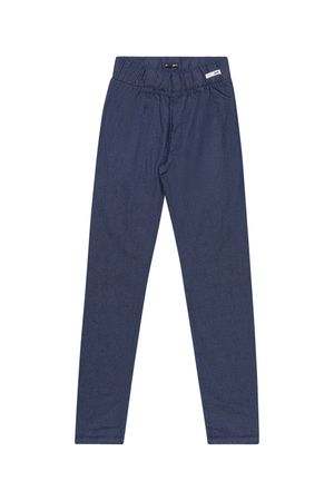 Calça Juvenil Menina em Moletom Jeans Elian Beats Azul Marinho
