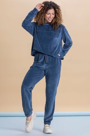 Blusão Feminino Marialícia Azul