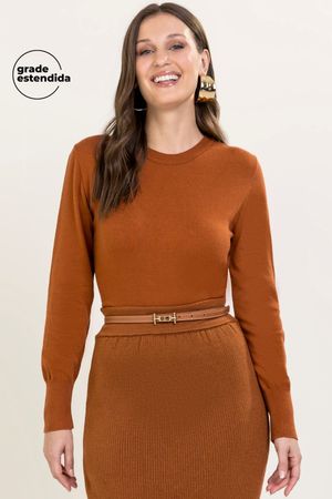 Blusa Feminino Marialícia Marrom