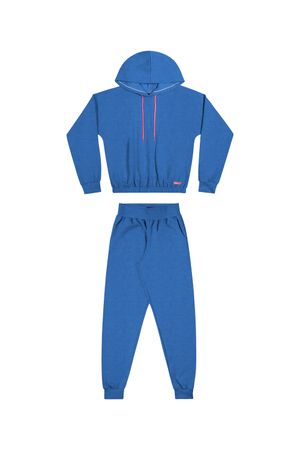 Conjunto Juvenil Menina Elian Beats Azul Marinho