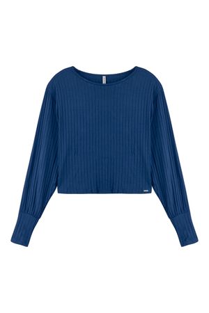 Blusa Feminino Marialícia Azul Marinho
