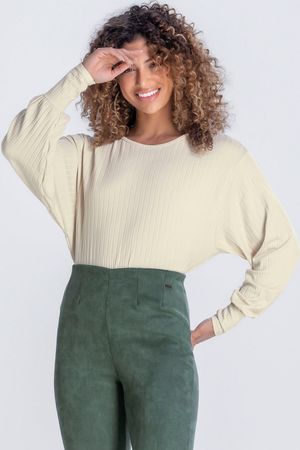 Blusa Feminino Marialícia Bege