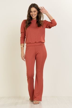 Blusa Feminina Canelada Acetinada Marialícia Rosa