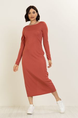 Vestido Feminino Midi Acetinado Marialícia Rosa